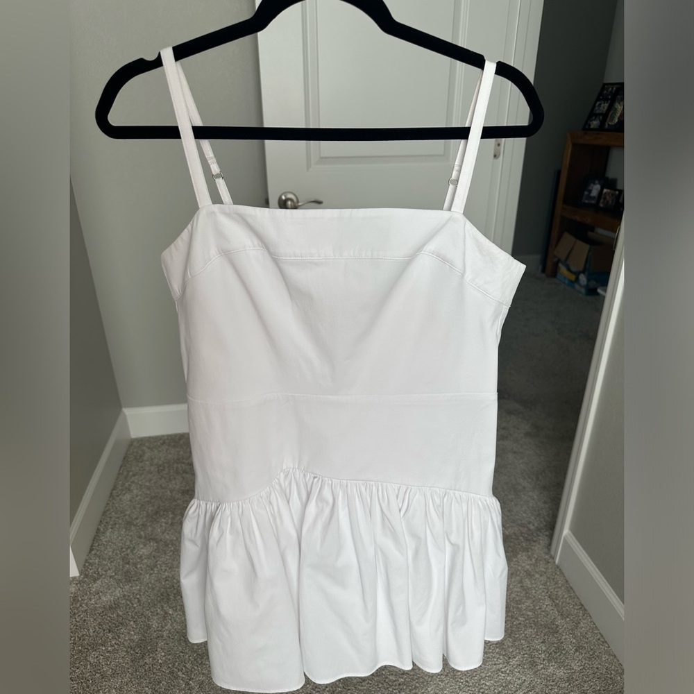 White Drop-Waist Mini Dress